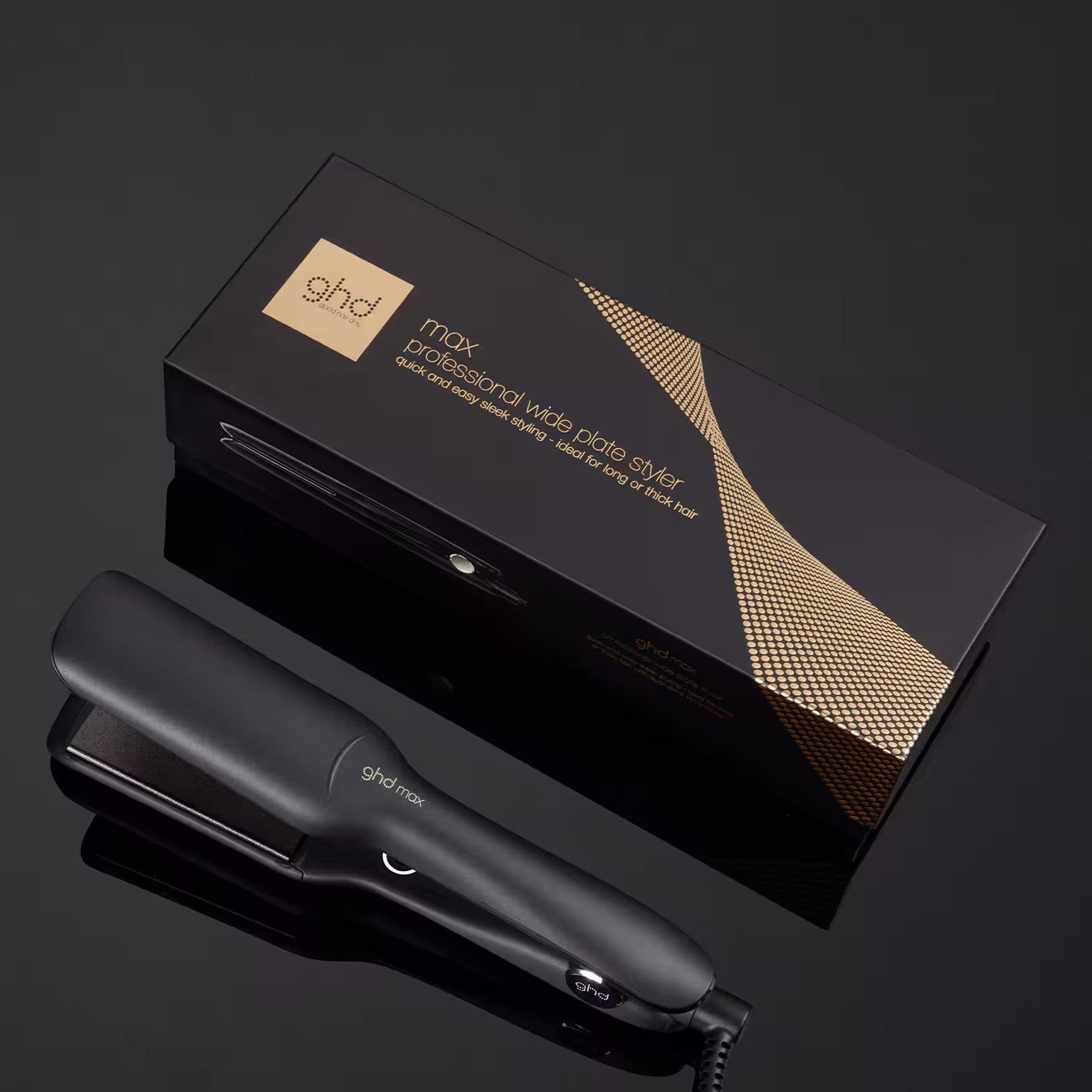 ghd Max Wide Plate Hair Straightener Black – Style Bar